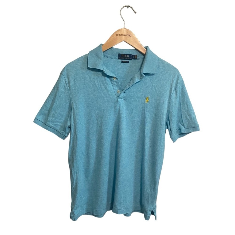 Polo Ralph Lauren Light Blue Stretch Cotton Short Sleeve Classic Fit Polo Small